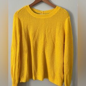 Boden Warm Yellow Button Back Knit Sweater • 12